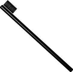 Vector image (silhouette, icon) personal hygiene products - toothbrush