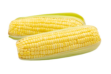 Corn isolated on white background with clipping path