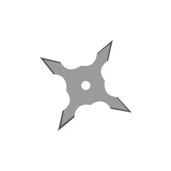 Isolated icon shuriken. Ninja star. 