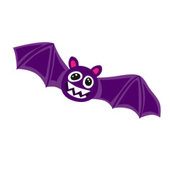 halloween object bat. vector art and illustration.
