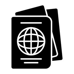 Passport Glyph Icon