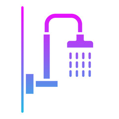 Shower Glyph Gradient Icon