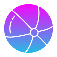 Beach Ball Glyph Gradient Icon