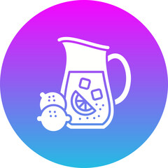 Lemonade Gradient Circle Glyph Inverted Icon