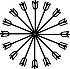 Abstract Hand Drawn Arrow Circle Shape