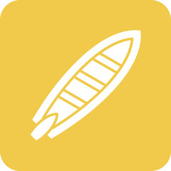 Surfboard Multicolor Round Corner Glyph Inverted Icon