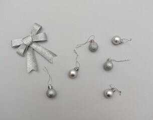 silver necklace on a white background