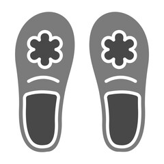 Slippers Greyscale Glyph Icon
