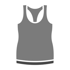 Sleeveless Shirt Greyscale Glyph Icon
