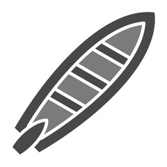 Surfboard Greyscale Glyph Icon