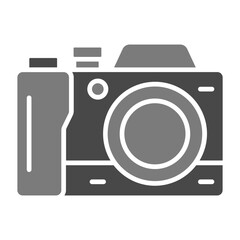 Photo Camera Greyscale Glyph Icon