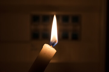 candle and electrical switches, electricity cut-off 