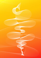 Abstract twist. Vertical waves. Organic gradient composition on a background. Curved lines in blend motion.