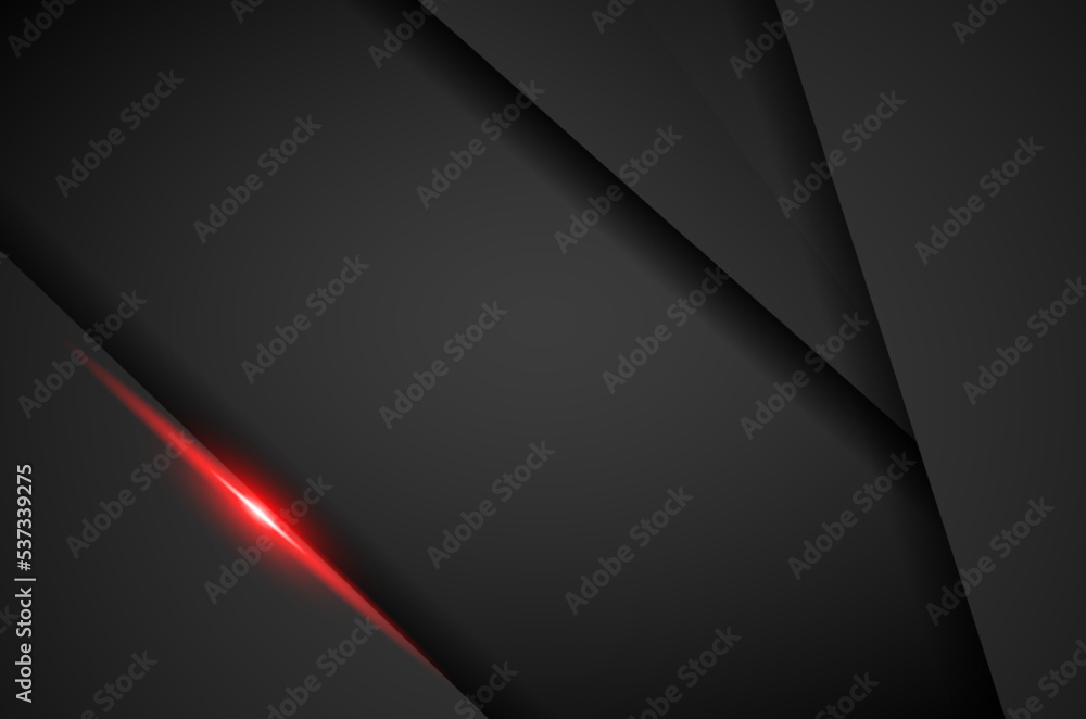 Poster abstract metallic red black frame layout modern tech design template background , black and red back
