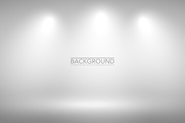 Product Showcase Spotlight Background - Crisp and Clear Infinite Horizon White Floor - Light Scene for Modern Clean Minimalist Design, Widescreen in High Resolution