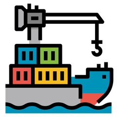 shipping Filled Outline icon