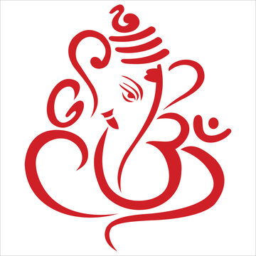 Hindu God Lord Ganesha vector Art.