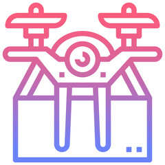 drone line gradient icon