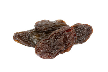 Raisins isolated on white background with clipping path .