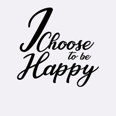 i feel happy lettering greeting postcard