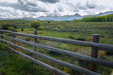 Fototapeta na wymiar Colorado ranch during the the fall season