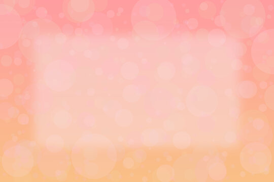 pink and yellow bokeh lights background with frame and free space