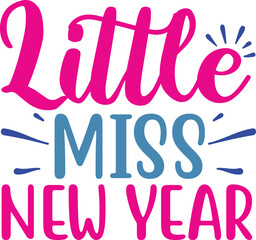 Little miss new year vector arts
