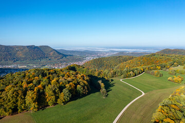 aerial view of the landscape at bad urach