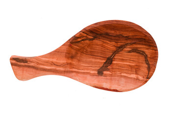 Big wooden spoon on a white background.