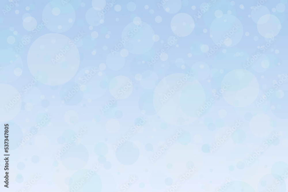 Wall mural gradient blue and white background with abstract bokeh snow