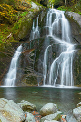 Obraz premium Moss Glen Falls on Deer Hollow Brook in October.Granville.Addison County.Vermont.USA
