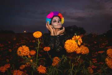 Mujer catrina dia de muertos