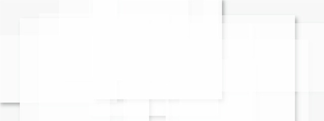 Abstract white geometric overlapping square pattern, design of technology background with shadow. Vector illustration. You can use for add, poster, design artwork, template, banner, wallpaper