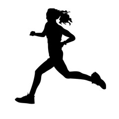 Fototapeta na wymiar Young running woman