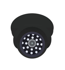 Surveillance camera lens. vector illustration