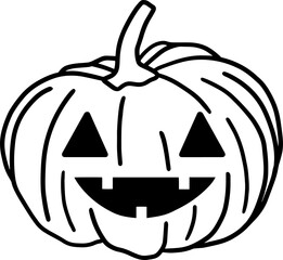 Halloween pumpkin with face