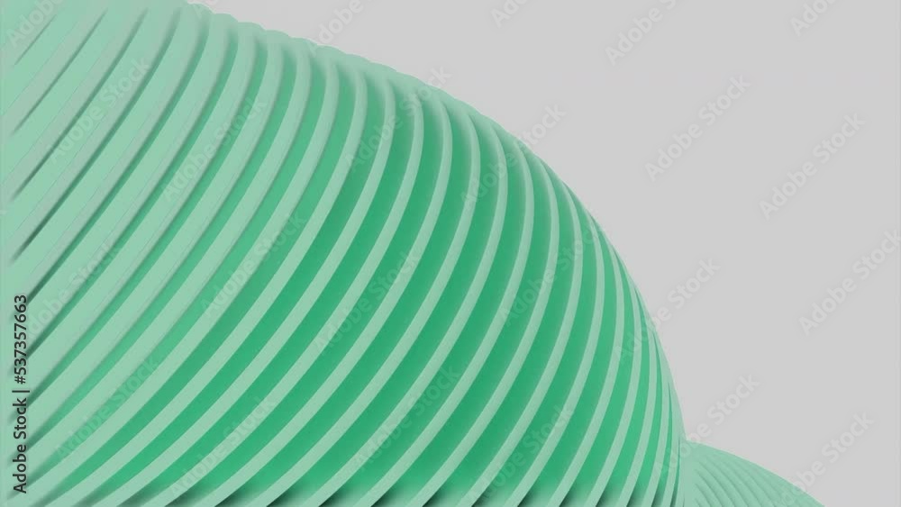 Poster white background with volumetric spring. design. an animated red and green spring that moves apart i