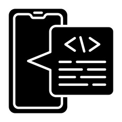 Coding Glyph Icon