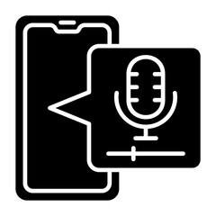 Audio Recorder Glyph Icon