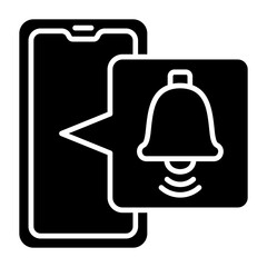 Obraz premium Alarm Glyph Icon