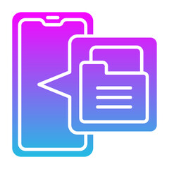 File Management Glyph Gradient Icon