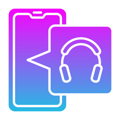 Headphones Glyph Gradient Icon