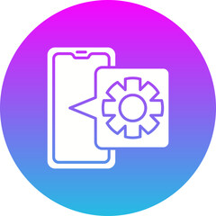 Setting Gradient Circle Glyph Inverted Icon