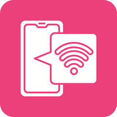 Wifi Multicolor Round Corner Glyph Inverted Icon