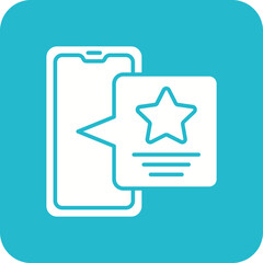 Favorite Multicolor Round Corner Glyph Inverted Icon