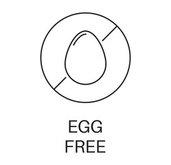 Egg free linear icon