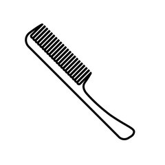 Comb icon. Basic hairstyling comb accessory. Vector Illustration