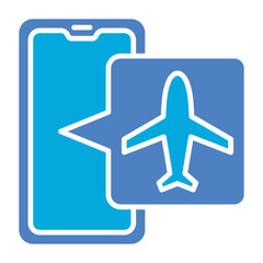 Airplane Mode Glyph Two Color Icon