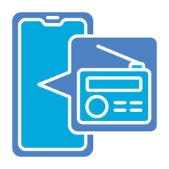Radio Glyph Two Color Icon