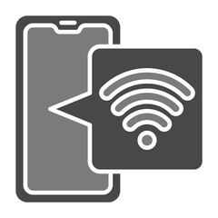 Wifi Greyscale Glyph Icon